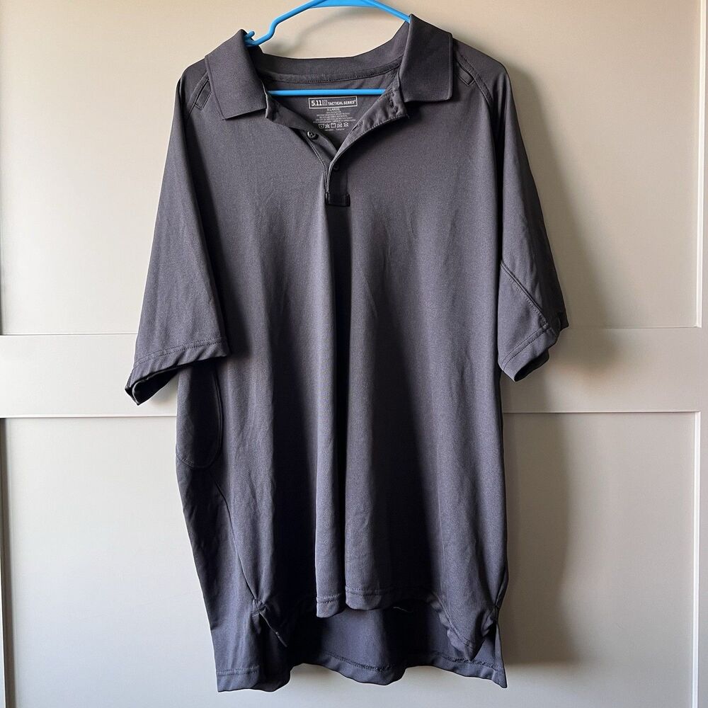 5.11 Tactical Series‎ Men Performance Short Sleeve Polo Gray XL Outdoor Work